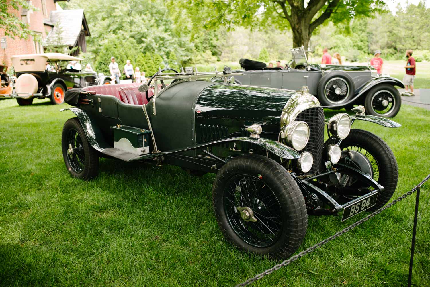 Bentley Racing Green Roadster with Red Interior