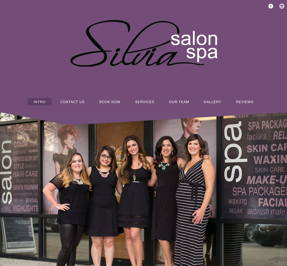 website for Silvia Saloon and Spa
