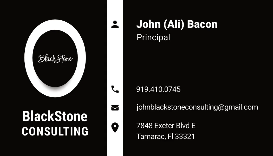 back of the business card